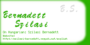 bernadett szilasi business card